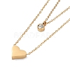 Ion Plating(IP) 304 Stainless Steel Cable Necklaces NJEW-G081-08G-1