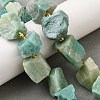 Raw Rough Natural Amazonite Beads Strands G-Z087-B24-1