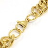 Fashionable 304 Stainless Steel Cuban Link Chain Bracelets STAS-A028-B064-3