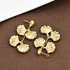 304 Stainless Steel Dangle Stud Earrings EJEW-P325-05C-G-2