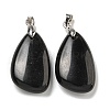 Natural Obsidian Pendants G-G147-02P-04-1