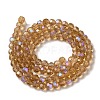 Electroplate Transparent Glass Beads Strands EGLA-A035-T4mm-L17-2