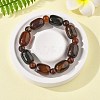 Natural Agate BeadStretch Bracelets G-P570-01L-1