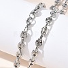 304 Stainless Steel Coffee Bean Chain Necklaces & Bracelets Sets SJEW-D091-09P-5