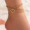 Golden Alloy Chains Multi-layer Anklets PW-WG41222-03-1