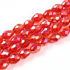 Transparent Electroplate Glass Beads Strands LS-EGLA-N013-T6mm-B29-1