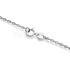 SHEGRACE Rhodium Plated 925 Sterling Silver Double Layered Necklace JN635A-3