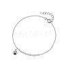 925 Thai Sterling Silver Anklets AJEW-BB60878-A-1