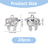 20Pcs Zinc Alloy Rhinestone Pendants ALRI-FH0001-26A-2