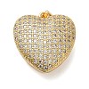 Brass Micro Pave Clear Cubic Zirconia Pendants KK-B094-06G-1