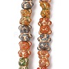 Painted Glass Beads Strands GLAA-B037-01-1