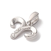 925 Sterling Silver Micro Pave Clear Cubic Zirconia Pendants STER-H117-01P-01-2
