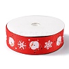 1 Roll Christmas Printed Polyester Grosgrain Ribbons OCOR-YW0001-05C-1