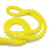 Baking Paint Imitation Jade Glass Round Bead Strands X-DGLA-Q021-10mm-24-3