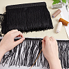 10 Yards Polyester Tassel Ribbon OCOR-WH0078-133-3