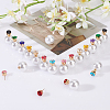 ANATTASOUL 10 Pairs 10 Colors Resin Diamond & Plastic Imitaion Pearl Front Back Stud Earrings EJEW-AN0002-65-7