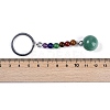 Natural Green Aventurine Round Beaded Keychain G-H076-01P-04-2