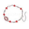Zinc Alloy Enamel Link Bracelets BJEW-JB12751-02-2