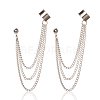Stylish Iron Twisted Chains Ear Studs EJEW-PJE743-1