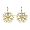 Snowflake 304 Stainless Steel Leverback Earrings EJEW-MZ00496-01-2