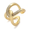 Brass Micro Pave Clear Cubic Zirconia Cuff Rings RJEW-C120-23G-4