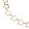 Ion Plating(IP) 304 Stainless Steel Star Link Chain Anklets for Men Women STAS-B039-14G-2