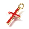 Brass Enamel Pendants KK-CBAEEA8-10C-G-2