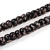 Luminous Handmade Gold Foil Glass Beads Strands FOIL-N029-02A-01-1