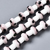 Handmade Porcelain Ceramic Beads Strands PORC-T006-05J-1