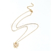 Brass Cubic Zirconia Pendant Necklace & Stud Earring Jeweley Sets SJEW-L154-10G-4