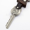 Imitation Leather Clasps Key Pendant Keychain KEYC-J016-01A-2