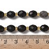 Natural Silver Sheen Obsidian Beads Strands G-F809-A28-01-5
