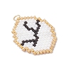Glass Seed Beaded Twelve Constellations Pendants PALLOY-MZ00891-10-3