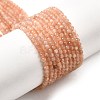 Natural Peach Moonstone Beads Strands G-F619-19A-2mm-2