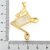 Rack Plating Brass Micro Pave Clear Cubic Zirconia Pendants ZIRC-L100-157G-4