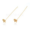 Brass Butterfly Head Pins KK-N259-44-2