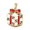 Brass Micro Pave Colorful Cubic Zirconia Pendants KK-CBAA632-28G-1