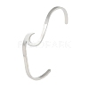 Tarnish Resistant 304 Stainless Steel Cuff Bangles BJEW-G611-01P-2