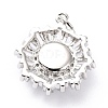 Brass Micro Pave Cubic Zirconia Pendants ZIRC-O044-21A-P-3