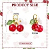 50Pcs Glass Pendants PALLOY-SZ00001-2