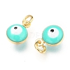 Brass Enamel Charms KK-B024-02G-C-2