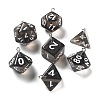 7Pcs 7 Styles Transparent Resin Polyhedral Dice Pendants Set RESI-A029-01E-1