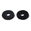 Flat Round Handmade Polymer Clay Beads CLAY-R067-12mm-42-6