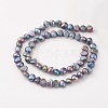Electroplated Natural Cultured Freshwater Pearl Beads Strands PEAR-G007-07-2