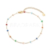 Stainless Steel Satellite Chain Anklets X-AJEW-AN00422-1