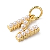 Rack Plating Brass with ABS Plastic Imitation Pearl Charms KK-B092-30N-G-2
