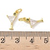 Brass Pave Cubic Zirconia Pendants KK-P325-17A-G-3