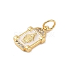 Brass Micro Pave Clear Cubic Zirconia Pendants KK-E111-31C-G-2