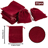 Beebeecraft 20Pcs Rectangle Velvet Drawstring Pouches TP-BBC0001-03B-01-2