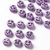 Opaque Medium Purple Acrylic Beads X-MACR-N008-42-C06-1